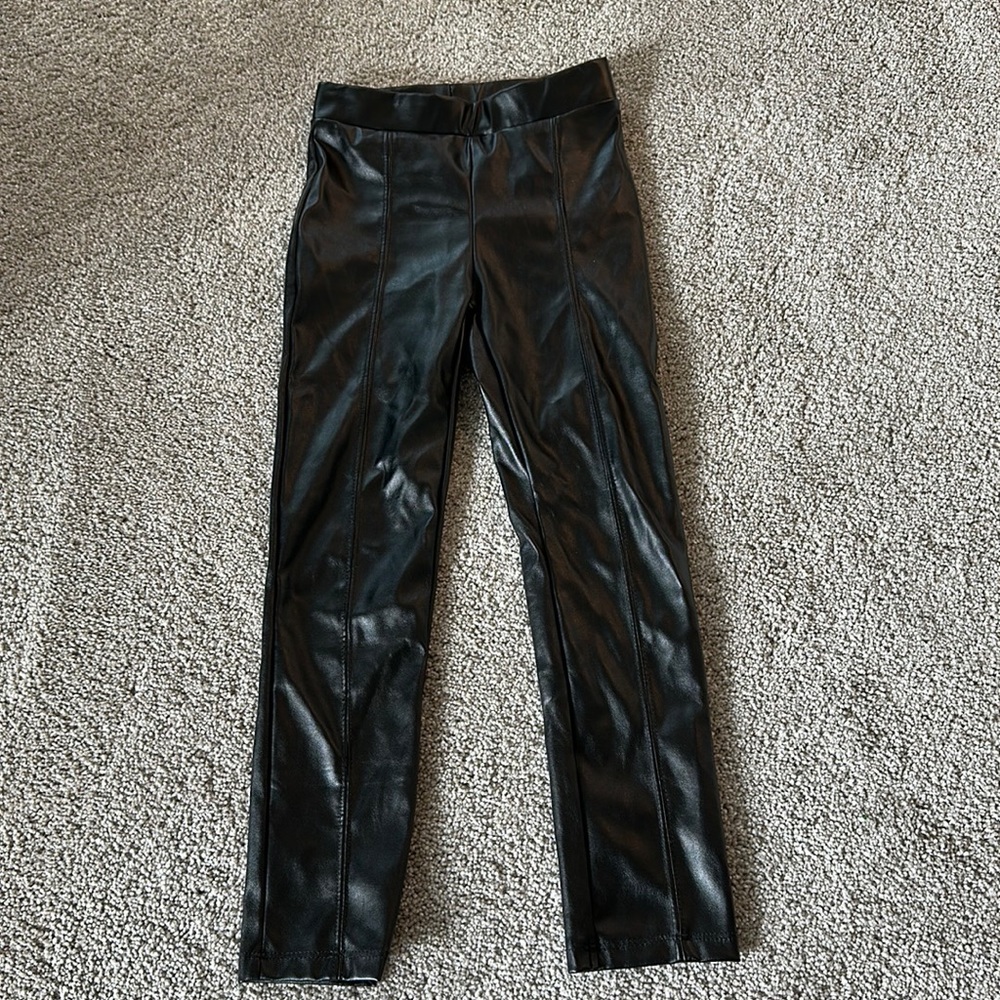 Zara faux leather pants size 7 girls